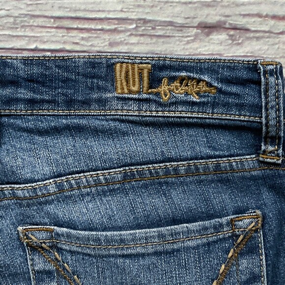 Kut From The Kloth Womens Jeans size 4 Dark Wash Distressed Cotton Denim Stretch - Picture 10 of 11